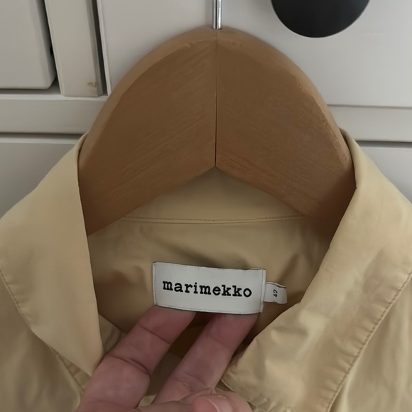 Marimekko Griste Solid Shirt Jacket with Poppy Emblem EU 42 - Picture 2 of 8